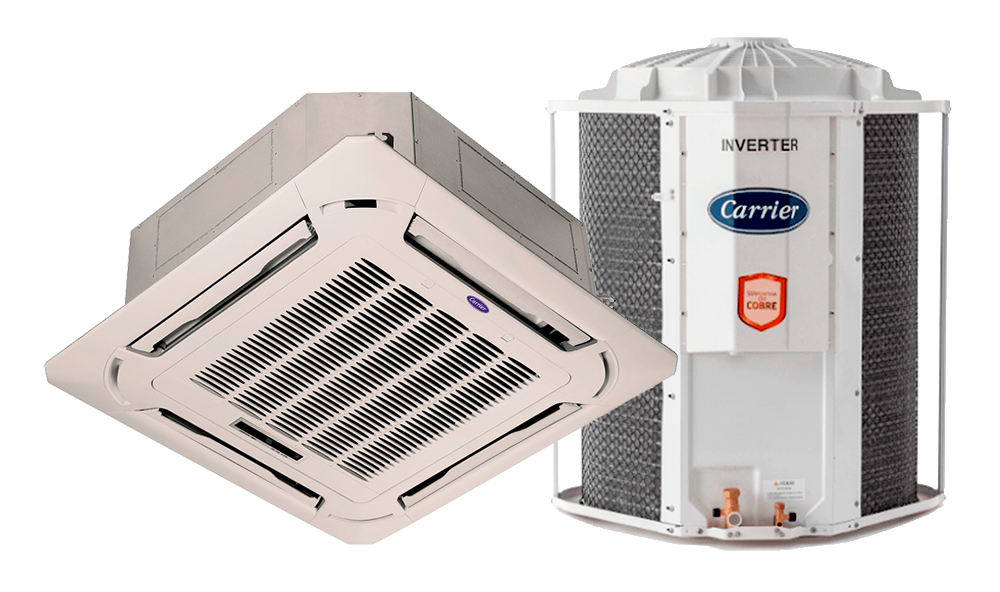 Ar-Condicionado Inverter Carrier Cassete 4 Vias 36.000 Btus Quente/Frio 220V