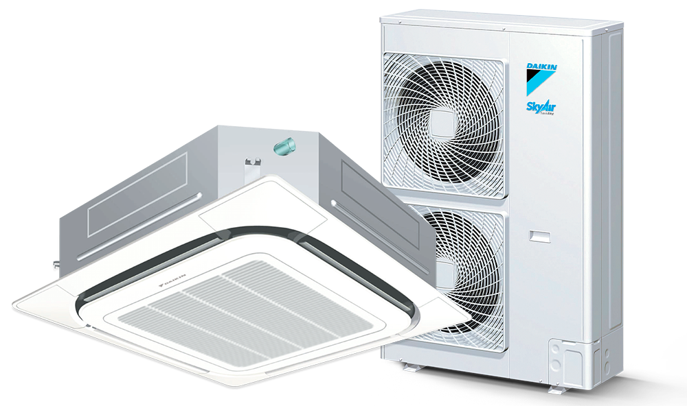 Ar-Condicionado Inverter Daikin Skyair Cassete 4 Vias 48.000 Btus Quente/Frio 220V